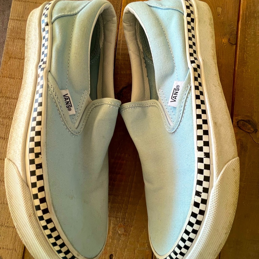 Van slip on checkered shoes.  Barely warn.